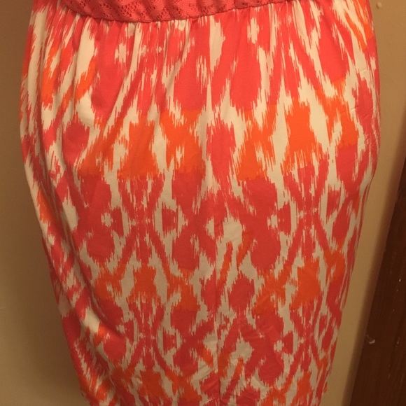 Coral and orange summer dress - Picture 4 of 4
